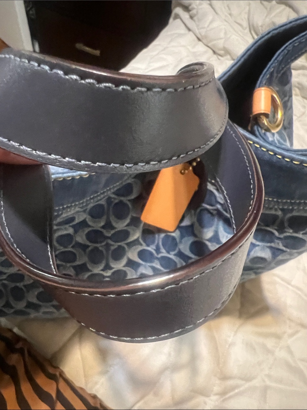 DENIM COACH FIELD TOTE SIGNATURE TOTE 40 IN  (UNISEX) - Picture 7 of 13